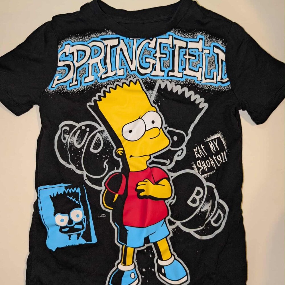 The Simpsons Bart Simpson Graphic Tee • Size 10/12 • Springfield Shirt